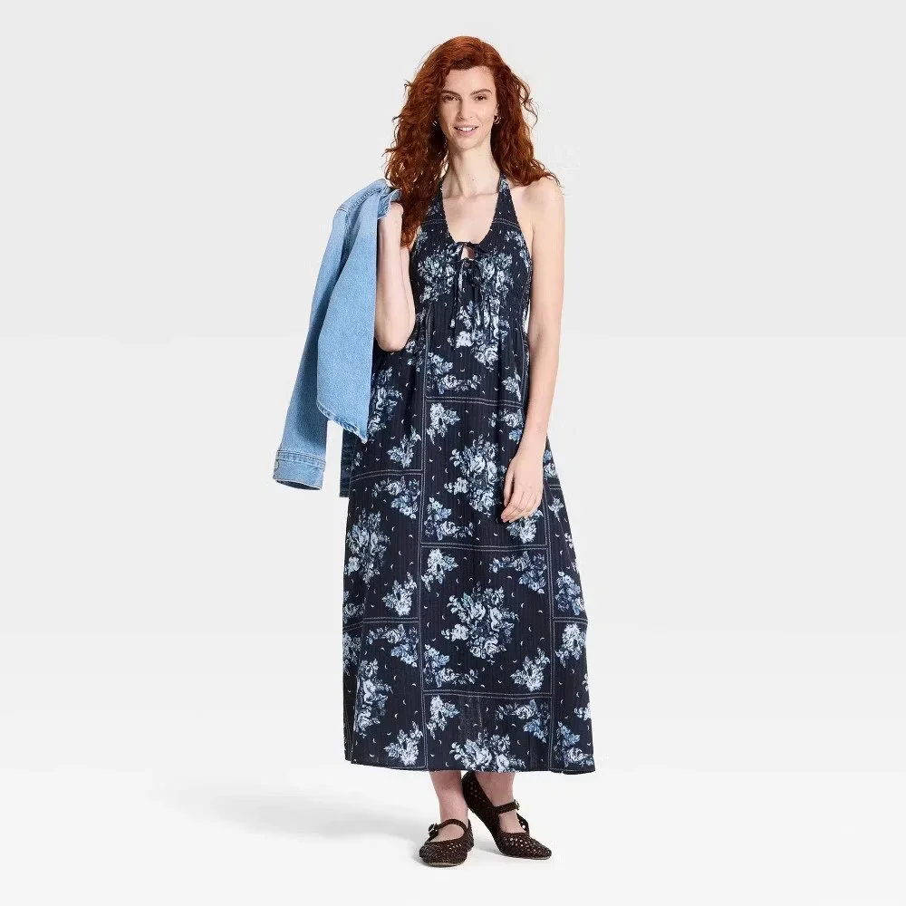 Women Printed Maxi Sundress